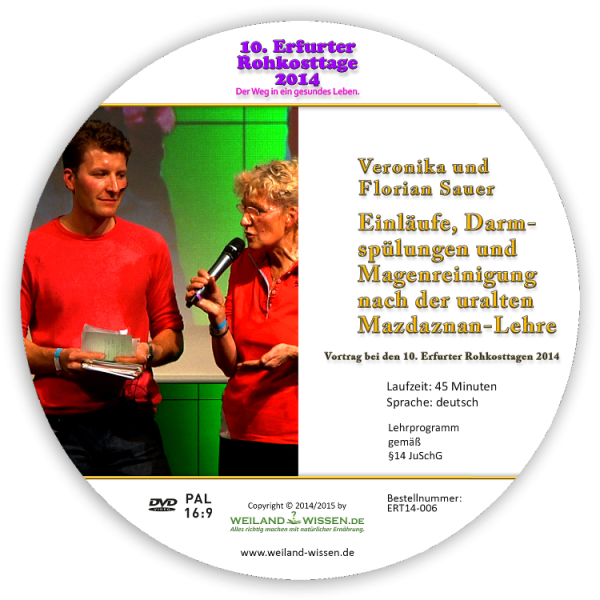 DVD "Einläufe, Darmspülungen und Magenreinigung nach der uralten Mazdaznan-Lehre"
